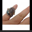 Barbara Bixby Sterling Silver 18k Druzy Statement Fashion Ring