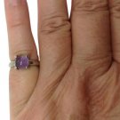 Tiffany & Co. Sterling Silver Purple Amethyst Sugar Stacking Solitaire Ring
