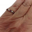 Tiffany & Co., 18k Yellow Gold, Red Ruby, White Pearl Ring