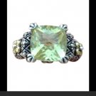 Barbara Bixby Sterling Silver 18k Yellow Gold Lemon Citrine Statement Ring
