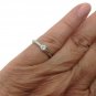 14k White Gold, 0.25ctw Genuine Diamond Engagement, Anniversary, Knife Edge Ring