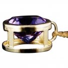 2.50ctw, 14k yellow gold, purple amethyst, solitaire pendant & 18" necklace