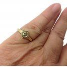 0.25ctw, 14k yellow gold ring, amazonite, gemstone, fashion, cluster ring