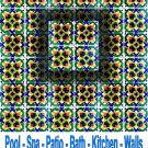 LEILA DESIGN ACCENT TILE 4in X 4in, in Antique Looking Ceramic Tiles