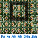 SOUROUR DESIGN ACCENT TILE 4in X 4in, in Antique Looking Ceramic Tiles