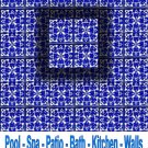 MEDITERRANEAN BLUE DESIGN ACCENT TILE 4in X 4in, in Antique Looking Ceramic Tiles