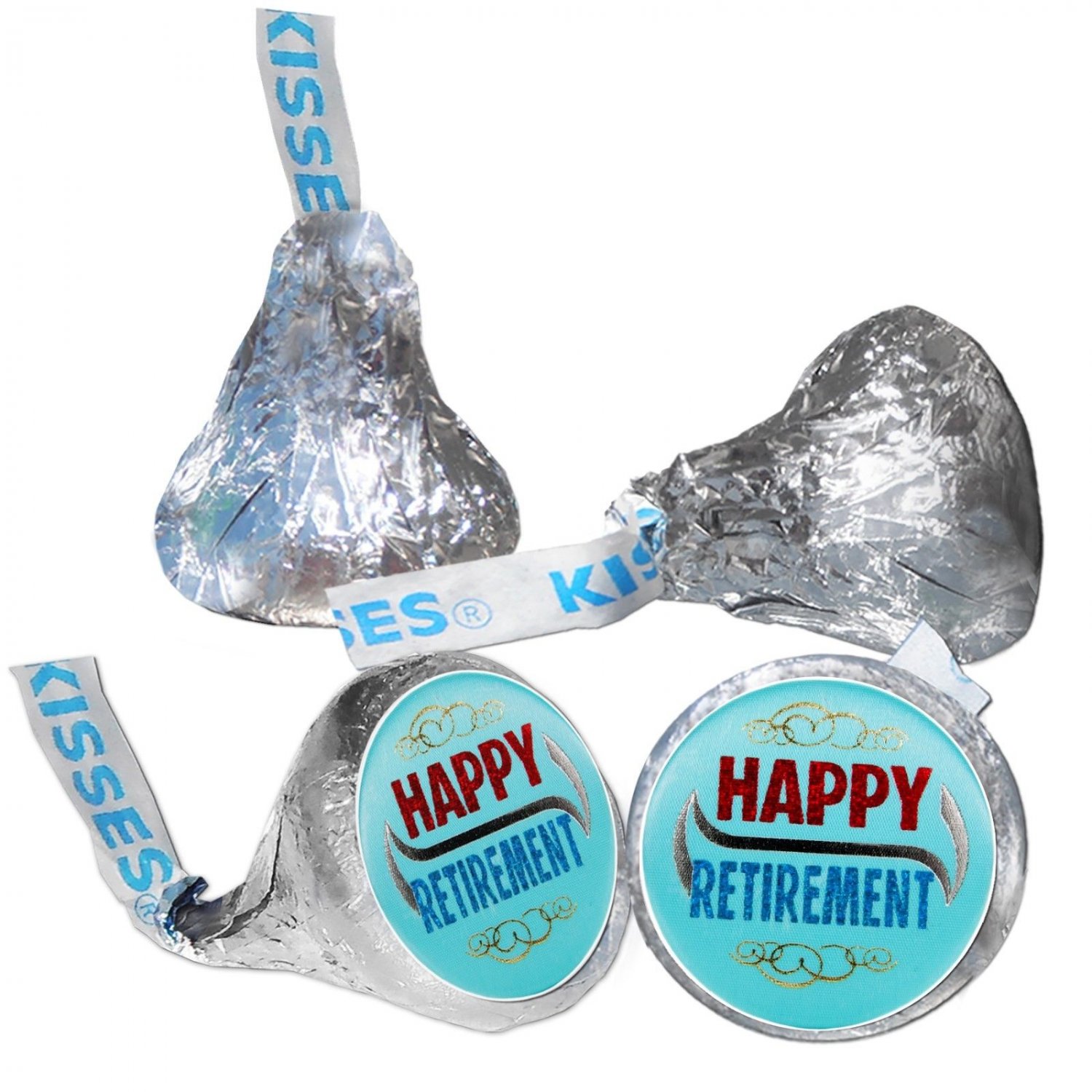 108 Happy Retirement Party Hershey Kiss Kisses Labels Stickers Party Favors