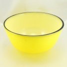 Fire-King RARE Yellow Bowl w/ Black Trim 1.5qt Anchor Hocking ~ Made in the USA