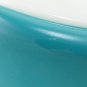 Pyrex Turquoise Oval Princess 1½ qt Casserole Dish Gold Color Scroll 945C Lid