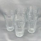 Palaks Tumblers Glasses 10 Panel Tapered Clear Glass 10 Ounce ~ Lot of 5