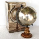 Decorative Globe on Wood Base Metallic Sheen 8" Diameter ~ Very Slight Damage