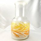 Golden Wheat Carafe Vintage 1.5 Quart Juice Pitcher with Plastic Snap-on Lid
