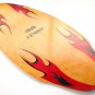 Morey SKIMMER Skimboard Natural Wood Red & Black Flame Pattern 39.25" x 19.25"