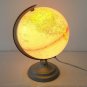 Lighted Earth Globe Plastic 8" Diameter for Bookshelf Mantle Desktop ~ DAMAGED