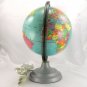 Lighted Earth Globe Plastic 8" Diameter for Bookshelf Mantle Desktop ~ DAMAGED