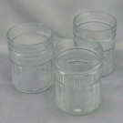 Anchor Hocking Vintage Art Deco Lowball Tumblers 8oz ~ Set of 3 ~ Made in USA