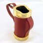 Miniature Heavy Brass & Leather Golf Bag Pen Pencil Desktop Keepsake Holder