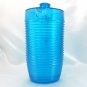 Cobalt Blue Beehive Pitcher Vintage Heavy Plastic 2qt w/ Ice Catcher Lid