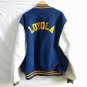 LOYOLA Varsity Letter Jacket Wool Leather Blue Gold Player Murphy Size 2XL