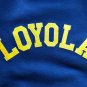 LOYOLA Varsity Letter Jacket Wool Leather Blue Gold Player Murphy Size 2XL
