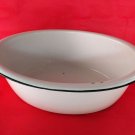 Vintage Enamelware Oval Basin LARGE 20" HEAVY STEEL Baby Bath Tub Pan 1-1/4" Lip