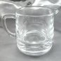 Embossed Mini MILK Pitcher Creamer Clear Glass 8oz w/ Pour Spout & Handle