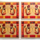 Pimpernel Art Nouveau Debbie Halliday Vintage Cork Back Placemats 12" x 9"