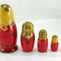 Russian Matryoshka Nesting Dolls 5 Piece 5&Acirc;&frac12;" Mother Floral APT Made in the USSR