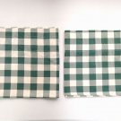 Gingham Valance Panels Green Sage Checkered 57" x 14" Each ~ Lot of 2