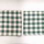 Gingham Valance Panels Green Sage Checkered 57" x 14" Each ~ Lot of 2