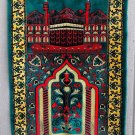 Middle Eastern Prayer Rug Red Gold Green 47" x 27"