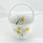 Block Bernarda Daffodil 6" Easter Basket Vintage 1983 Porcelain Handle Portugal