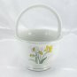 Block Bernarda Daffodil 6" Easter Basket Vintage 1983 Porcelain Handle Portugal