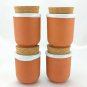 Terra Cotta Spice Herb Jars Glazed Interior  ~ Set of 4-1&Acirc;&frac12; oz each ~ INCOMPLETE