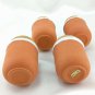 Terra Cotta Spice Herb Jars Glazed Interior  ~ Set of 4-1&Acirc;&frac12; oz each ~ INCOMPLETE