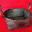 Black Dog Salvage Bucket Galvanized Square Bottom Round Top Twisted Handles