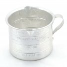 Vintage Aluminum Measuring Cup Embossed Gradations Double Pour Spout