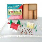 Bachmann Miniature Farm Vintage Plasticville USA & Original Box ~ MISSING PIECES
