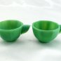 Vintage Miniature Jadeite Teacups Childs Set - Lot of 2