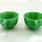 Vintage Miniature Jadeite Teacups Childs Set - Lot of 2