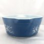 Pyrex 475 Colonial Mist Serving Bowl 2.5qt Blue Daisy Casserole Dish Made in USA