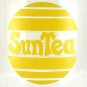 Sun Tea Vintage Gallon Beverage Jug w/ Yellow Ice Catcher Lid & Recipe on Back