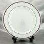 Pyrex Tableware 712 Dinner Plate Milk Glass Maroon Stripe 9&Acirc;&frac14;" ~ Made in the USA