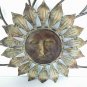 Sunburst Candle Sconce Wall Mount Hanging Bronze Green Patina Metal 25&Acirc;&frac12;" x 16&Acirc;&frac12;"