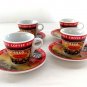 Bene Casa Espresso Coffee Tea Set Wire Bail Canister w/ Cups & Saucers for Four