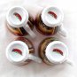 Bene Casa Espresso Coffee Tea Set Wire Bail Canister w/ Cups & Saucers for Four