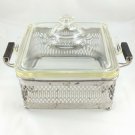 RARE Pyrex 053-OR-653-B Casserole w/ Upturned Tab Handles w/ Lid & Buffet Server