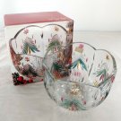 Mikasa Festive Holiday 8" Christmas Trees Heavy Glass Bowl
