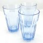 Pasabahce Aqua Tumblers Vintage 10 Panel 14 oz Glasses Made in Turkey ~ Lot of 3