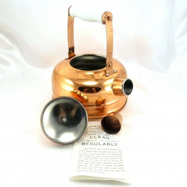 Benjamin & Medwin Copper Kettle w/ Porcelain Handle & Knob